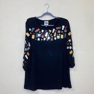 Vintage Abstract Shape Top Size Medium